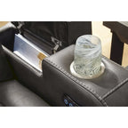 Signature Design by Ashley Fyne-Dyme elektrisch verstellbares Relax-Loveseat mit Konsole – 74W x 43D x 43H