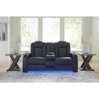 Signature Design by Ashley Fyne-Dyme elektrisch verstellbares Relax-Loveseat mit Konsole – 74W x 43D x 43H