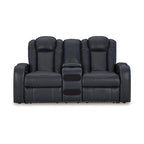 Signature Design by Ashley Fyne-Dyme elektrisch verstellbares Relax-Loveseat mit Konsole – 74W x 43D x 43H