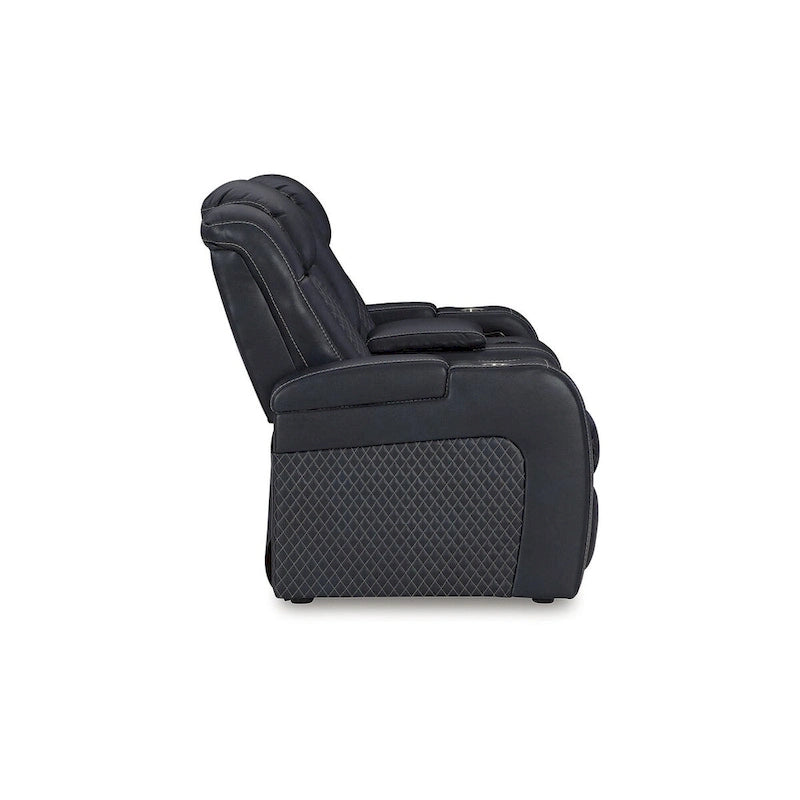Signature Design by Ashley Fyne-Dyme elektrisch verstellbares Relax-Loveseat mit Konsole – 74W x 43D x 43H