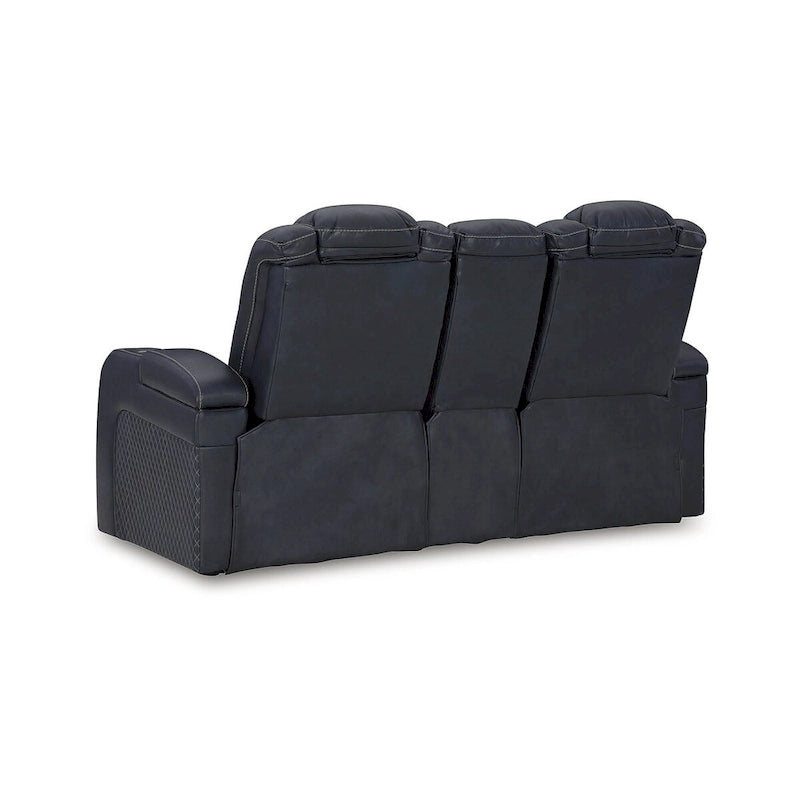 Signature Design by Ashley Fyne-Dyme elektrisch verstellbares Relax-Loveseat mit Konsole – 74W x 43D x 43H