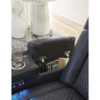 Signature Design by Ashley Fyne-Dyme elektrisch verstellbares Relax-Loveseat mit Konsole – 74W x 43D x 43H