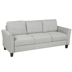 Trzyosobowa sofa do salonu z lnianej tkaniny