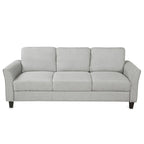 Trzyosobowa sofa do salonu z lnianej tkaniny