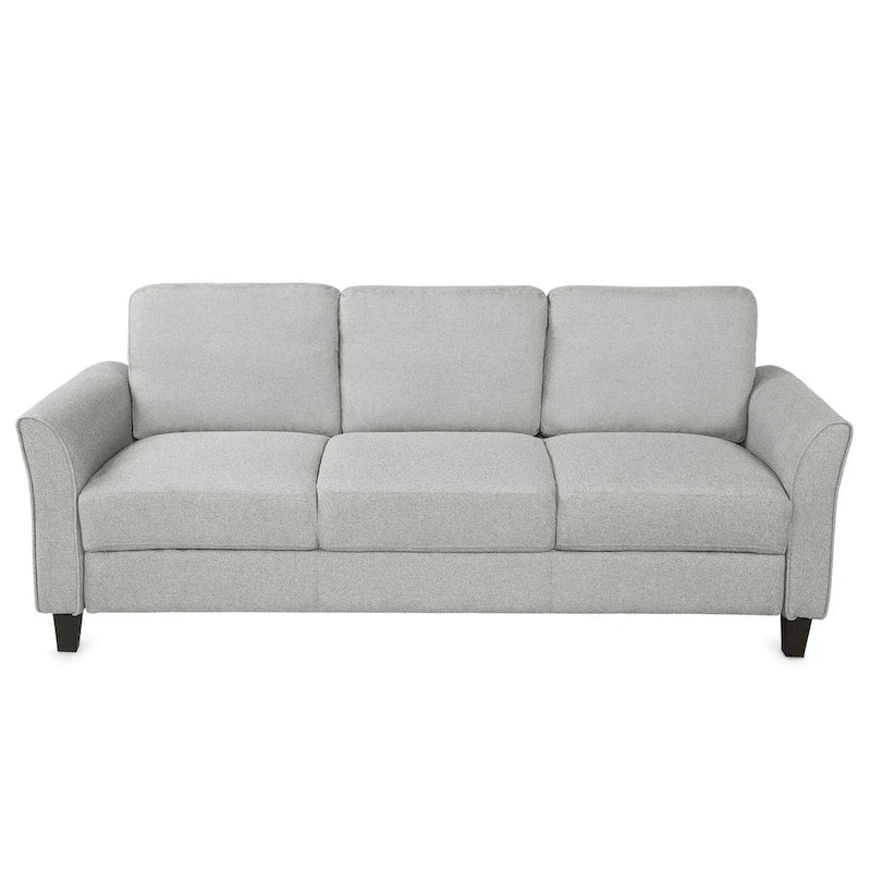Trzyosobowa sofa do salonu z lnianej tkaniny