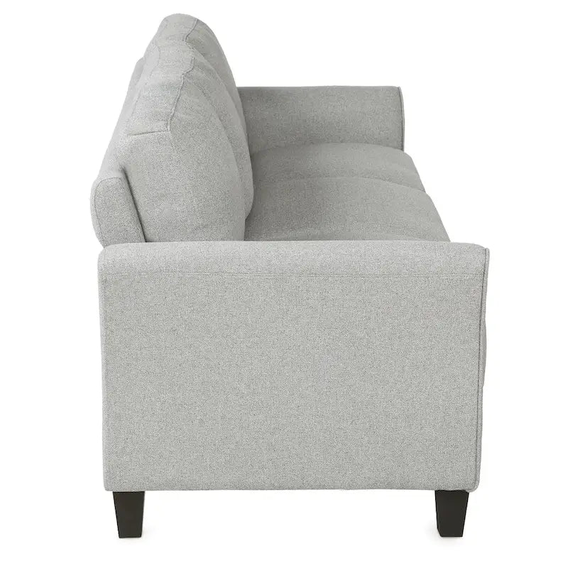 Trzyosobowa sofa do salonu z lnianej tkaniny