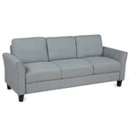 Trzyosobowa sofa do salonu z lnianej tkaniny