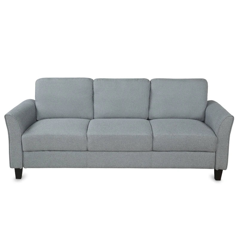 Trzyosobowa sofa do salonu z lnianej tkaniny