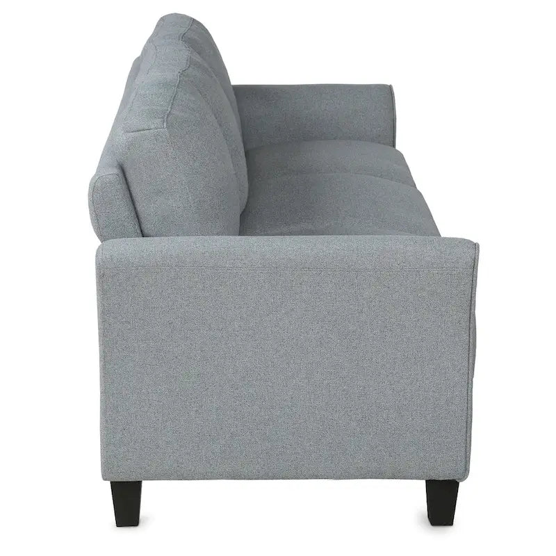 Trzyosobowa sofa do salonu z lnianej tkaniny