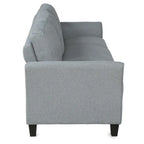 Trzyosobowa sofa do salonu z lnianej tkaniny