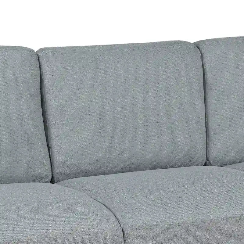 Trzyosobowa sofa do salonu z lnianej tkaniny
