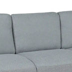 Trzyosobowa sofa do salonu z lnianej tkaniny