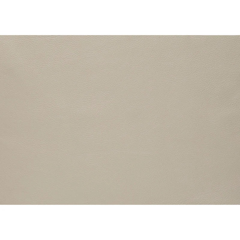 Lisa loveseat van 71 inch, crème topnerfleer en splitleer, bruin massief hout