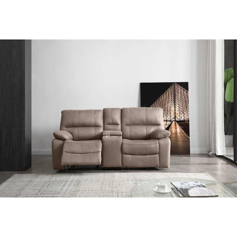 3-elementowy zestaw rozkładanych mebli do salonu Betsy Furniture z mikrofibry: sofa, sofa dwuosobowa i fotel