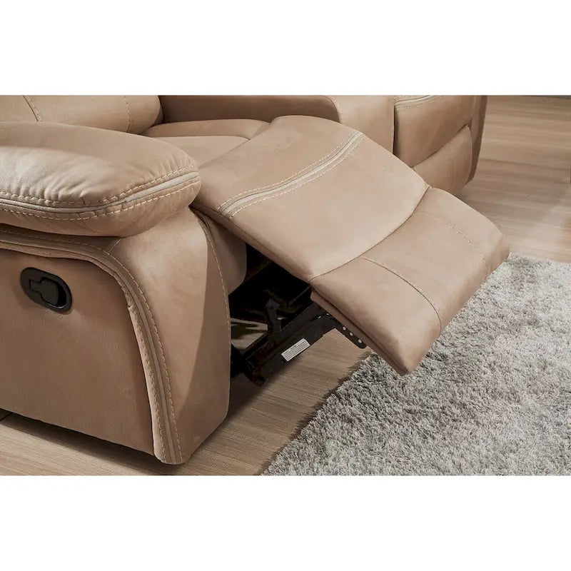 3-elementowy zestaw rozkładanych mebli do salonu Betsy Furniture z mikrofibry: sofa, sofa dwuosobowa i fotel