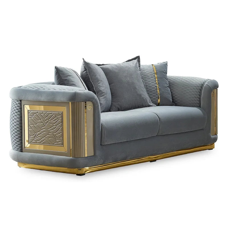Ella 3-delige woonkameret met vierkante armleuningen