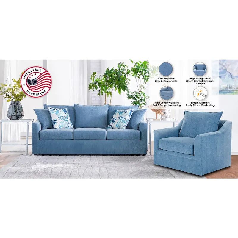 New Classic Furniture Anatasia 2-teiliges Wohnzimmer-Set, hergestellt in den USA
