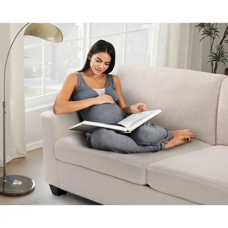Duża sofa dwuosobowa o szerokości 83 cali, nowoczesna kanapa z głębokim siedziskiem