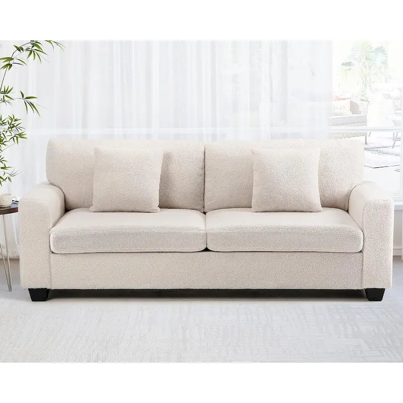 Duża sofa dwuosobowa o szerokości 83 cali, nowoczesna kanapa z głębokim siedziskiem