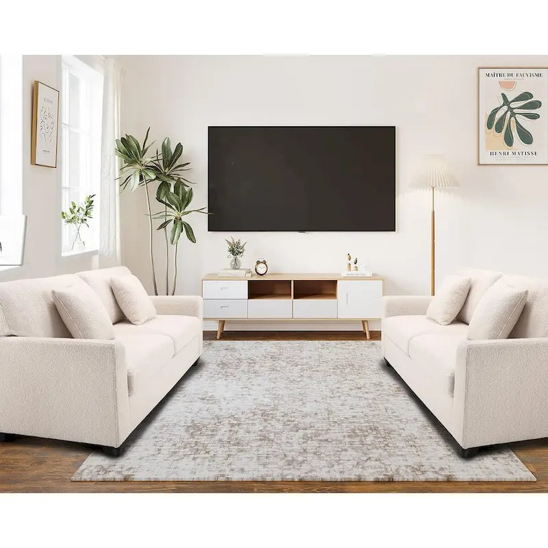 Duża sofa dwuosobowa o szerokości 83 cali, nowoczesna kanapa z głębokim siedziskiem