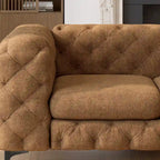 Sofá biplaza de terciopelo capitoné Chesterfield Corvus Aosta