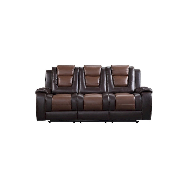 Set da soggiorno Grete marrone in ecopelle premium