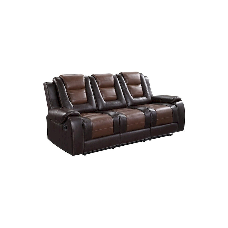 Set da soggiorno Grete marrone in ecopelle premium