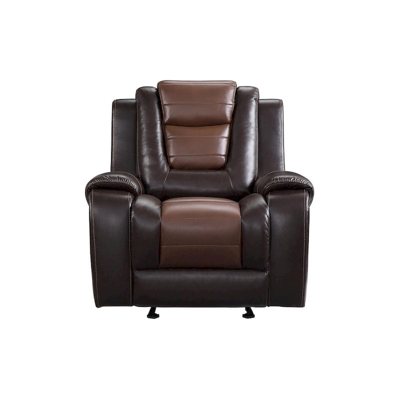 Set da soggiorno Grete marrone in ecopelle premium