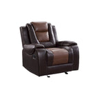 Set da soggiorno Grete marrone in ecopelle premium