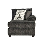 Divano componibile Roundhill Furniture Nason in velluto a coste larghe, con chaise longue, poltrona e pouf