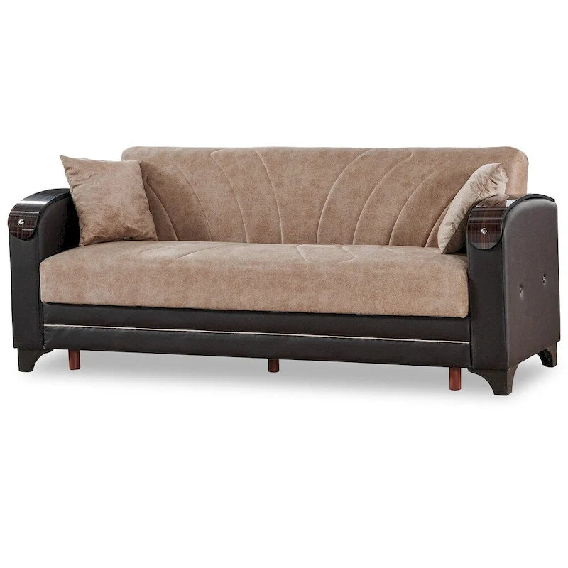 Conjunto de sala de estar moderno Somali de 3 piezas, cómodo y convertible en cama: un sofá, un sofá de dos plazas y un sillón