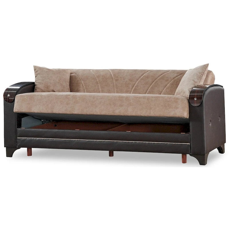 Conjunto de sala de estar moderno Somali de 3 piezas, cómodo y convertible en cama: un sofá, un sofá de dos plazas y un sillón