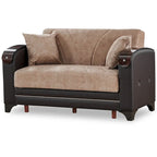 Conjunto de sala de estar moderno Somali de 3 piezas, cómodo y convertible en cama: un sofá, un sofá de dos plazas y un sillón