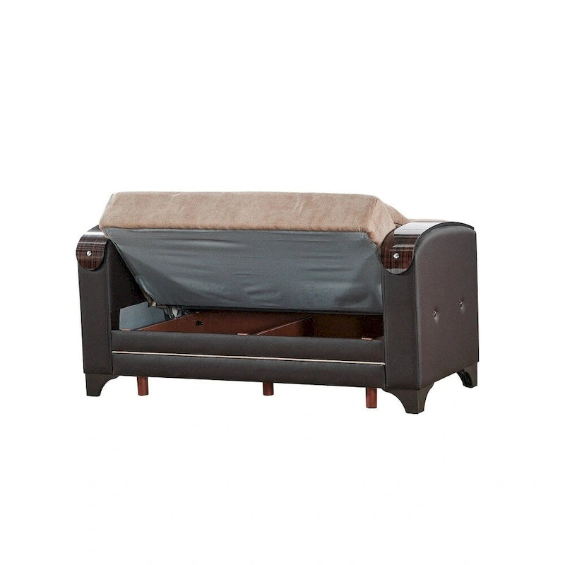 Conjunto de sala de estar moderno Somali de 3 piezas, cómodo y convertible en cama: un sofá, un sofá de dos plazas y un sillón