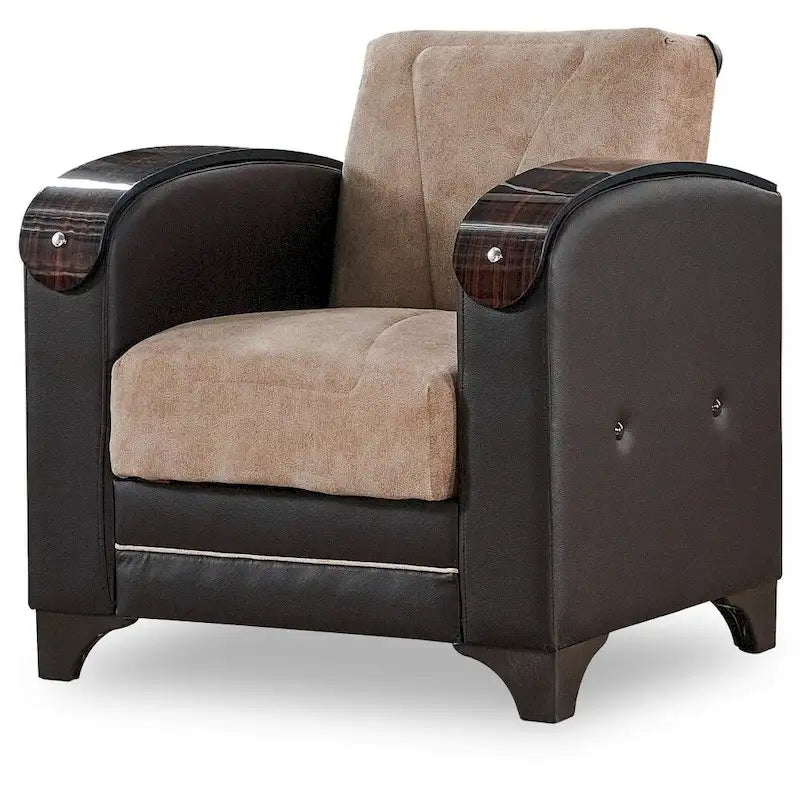 Conjunto de sala de estar moderno Somali de 3 piezas, cómodo y convertible en cama: un sofá, un sofá de dos plazas y un sillón