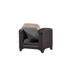 Conjunto de sala de estar moderno Somali de 3 piezas, cómodo y convertible en cama: un sofá, un sofá de dos plazas y un sillón