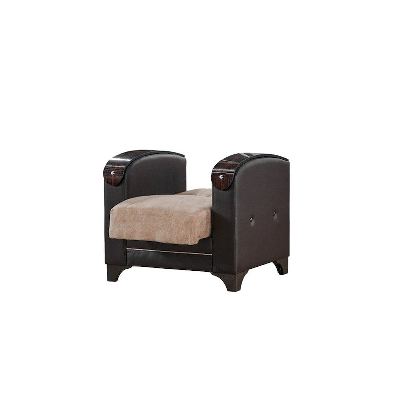 Conjunto de sala de estar moderno Somali de 3 piezas, cómodo y convertible en cama: un sofá, un sofá de dos plazas y un sillón