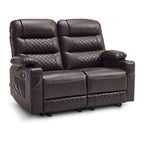 Elektrischer Relax-Zweisitzer MCombo, elektrisch verstellbares Sofa mit Wärme- und Vibrationsfunktion, USB-Anschlüssen und Getränkehaltern PR622