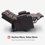 Elektrischer Relax-Zweisitzer MCombo, elektrisch verstellbares Sofa mit Wärme- und Vibrationsfunktion, USB-Anschlüssen und Getränkehaltern PR622