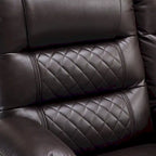 Elektrischer Relax-Zweisitzer MCombo, elektrisch verstellbares Sofa mit Wärme- und Vibrationsfunktion, USB-Anschlüssen und Getränkehaltern PR622