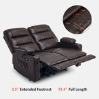 Elektrischer Relax-Zweisitzer MCombo, elektrisch verstellbares Sofa mit Wärme- und Vibrationsfunktion, USB-Anschlüssen und Getränkehaltern PR622