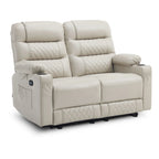 Elektrischer Relax-Zweisitzer MCombo, elektrisch verstellbares Sofa mit Wärme- und Vibrationsfunktion, USB-Anschlüssen und Getränkehaltern PR622