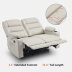 Elektrischer Relax-Zweisitzer MCombo, elektrisch verstellbares Sofa mit Wärme- und Vibrationsfunktion, USB-Anschlüssen und Getränkehaltern PR622
