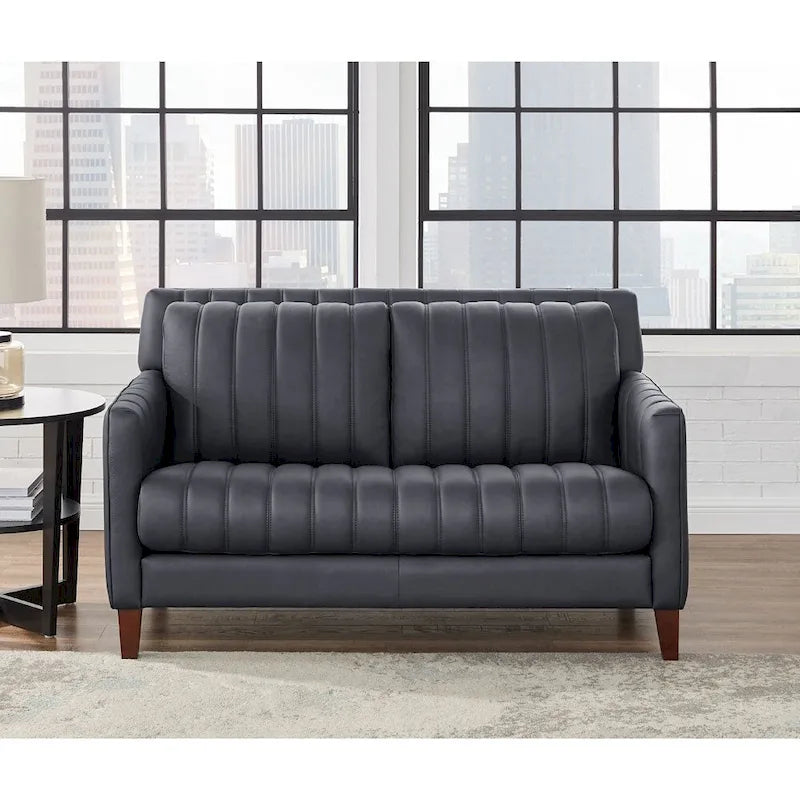 Hydeline Ennis set van topnerfleer met bank, loveseat en fauteuil – bank, loveseat, fauteuil