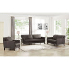 Hydeline Ennis set van topnerfleer met bank, loveseat en fauteuil – bank, loveseat, fauteuil