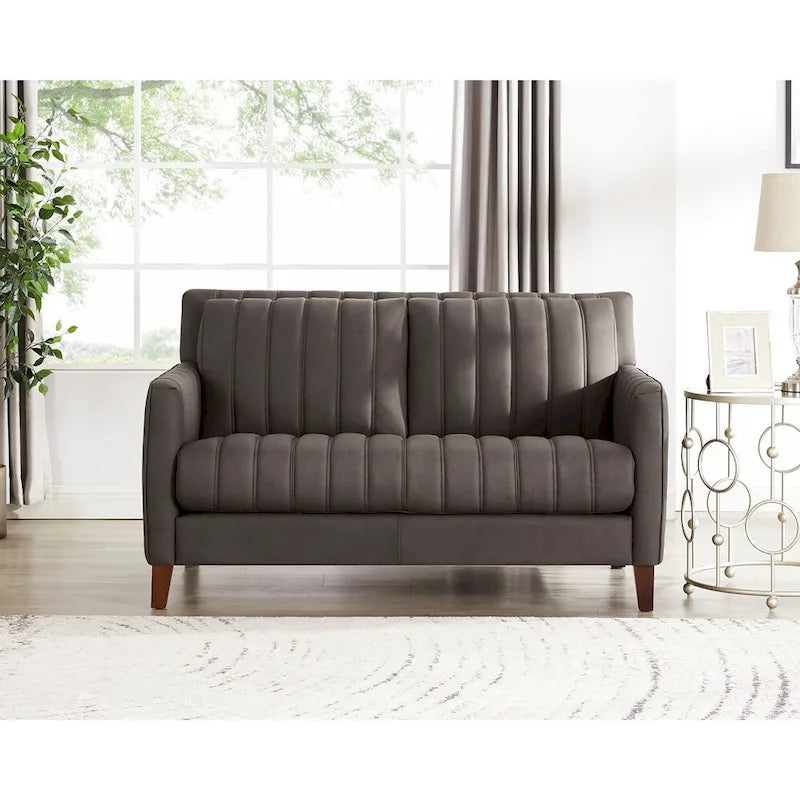 Hydeline Ennis set van topnerfleer met bank, loveseat en fauteuil – bank, loveseat, fauteuil