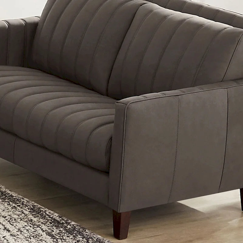 Hydeline Ennis set van topnerfleer met bank, loveseat en fauteuil – bank, loveseat, fauteuil