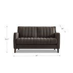 Hydeline Ennis set van topnerfleer met bank, loveseat en fauteuil – bank, loveseat, fauteuil