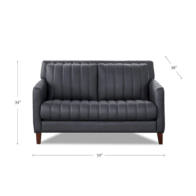 Hydeline Ennis set van topnerfleer met bank, loveseat en fauteuil – bank, loveseat, fauteuil