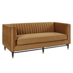 Devote getuftetes Loveseat aus Performance-Samt mit Kanalheftung